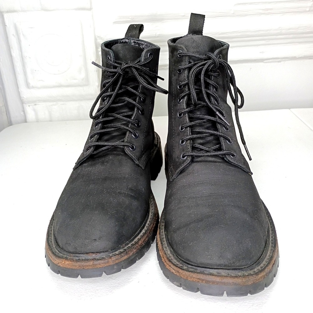 Thursday Boot Co. Hero Men's 12 Black Nubuck Laced Combat Ankle Boots - Picture 4 of 10